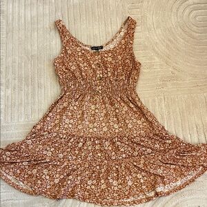 As U Wish Floral Mauve Mini Dress